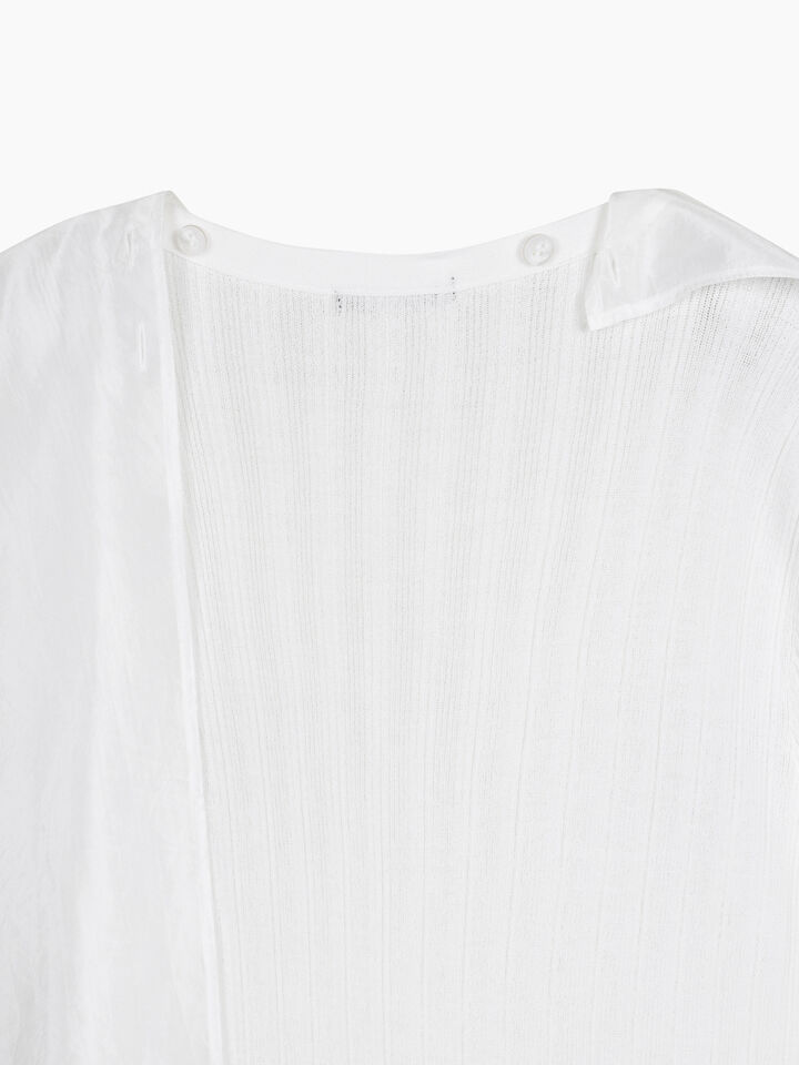 SLEEVELESS SWEATER - null - Creamy White | Sisley K image number 4